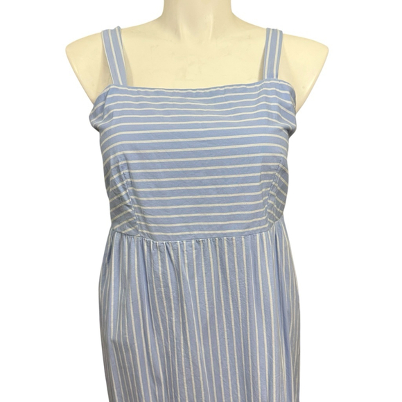 Crown & Ivy Striped Maxi Dress XL Blue Casual - Picture 2 of 9